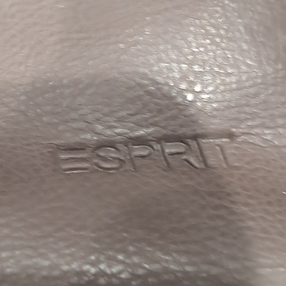 Esprit Brown Faux Leather Purse Hand Bag With Shoulder Strap - Picture 10 of 12
